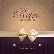 Vector Vintage card with Bow N3