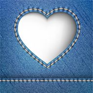 Jeans background Denim heart