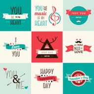 Happy valentines day and weeding cards