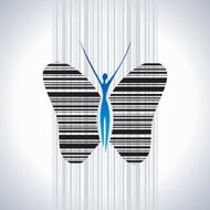 fly with seamless pattern