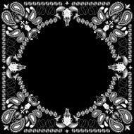 bandana pattern with goat skull