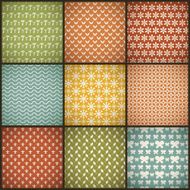 Vintage summer vector seamless patterns N4