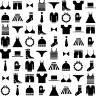 black vector clothing icons