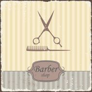 Barber shop vintage retro typography