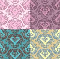 seamless damask wallpaper background N3