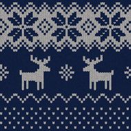 Seamless Knitted Christmas Pattern N5