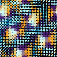 Disco seamless pattern of halftone dots in retro style N4