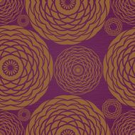 Ornamental seamless pattern with large flowers N3