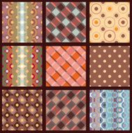 Options seamless patterns for the fabric