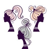 Beautiful women silhouettes N4