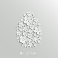 Easter Egg made of White Flowers