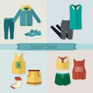 Woman clothing set flat illustration N11