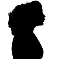 Vector silhouettes woman N7