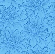 Beautiful seamless background with blue flowers N4