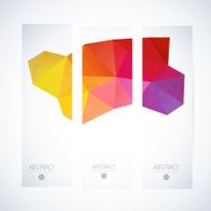 Abstract vector vertical mosaic banners N107