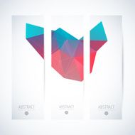 Abstract vector vertical mosaic banners N110