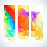 Abstract vector vertical mosaic banners N115