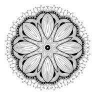 Ornamental round lace pattern is like mandala N59