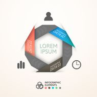 Modern business step origami style options banner N42