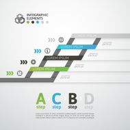 Modern business step origami style options banner N46