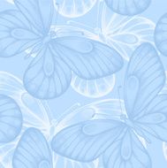 Beautiful seamless background with blue butterflies N2