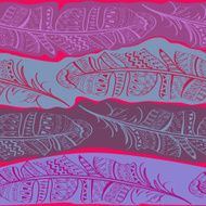 Seamless pattern of bird feathers N7