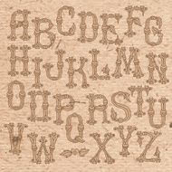 Whimsical Hand Drawn Alphabet Letters N2