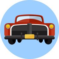 Retro car flat illustration