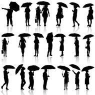 silhouettes of men and women