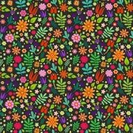 Seamless floral vector pattern - scandinavian style N6