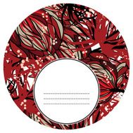 vector floral frame stylized Japanese