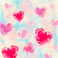 Triangle heart background N3
