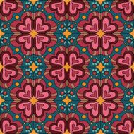 Ethnic love heart pattern N17
