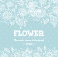 Blue Flower Template