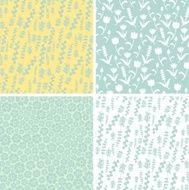 Set of vector floral patterns