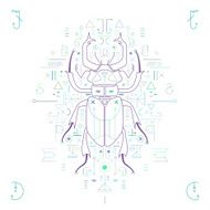 Stag-beetle Geometrical composition Vector N2