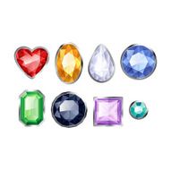 Set of jewels - yellow and purple Colorful gemstones N2