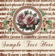 Greeting card Roses Beautiful frame with a flower ornament N20