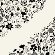 Romantic background of various flowers in retro style N7