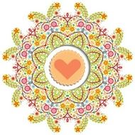 Summer invitation card on white background with lace