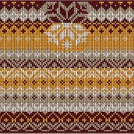 Scandinavian style seamless knitted pattern Colors N2