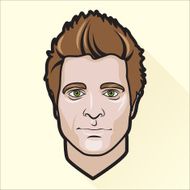 Flat design man&#039;s portrait N5