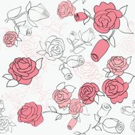 vector pattern with roses N11