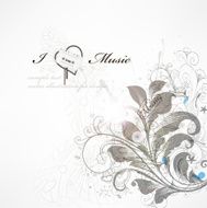 Floral Retro Background for Vintage Design N1556