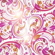 Floral Retro Background for Vintage Design N1559
