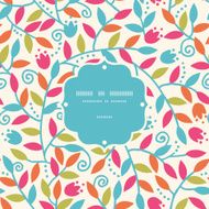 Colorful Branches Frame Seamless Pattern Background