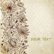 Abstract retro floral pattern N21