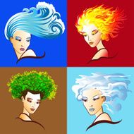 Women embody the elements of nature