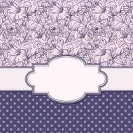 Vintage vector flower frame N10