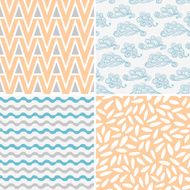 Set of abstract seamless patterns N22